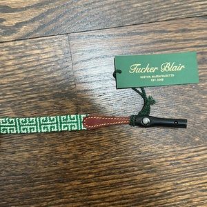 Tucker Blair Green Needlepoint Sunglass Holder Croakies